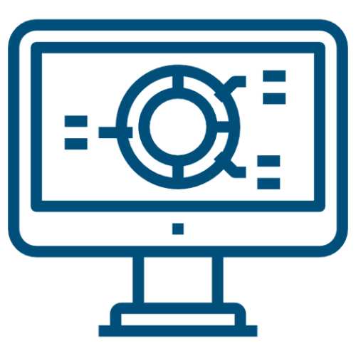 Computer screen with digital circuit design.